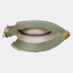 Loewe Avocado green Jacquard Leather Luna One Belt Bag 