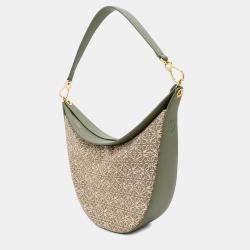 Loewe Avocado green Jacquard Leather Luna One Belt Bag 