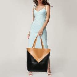 Loewe Black/Brown Leather Puzzle Fold Tote