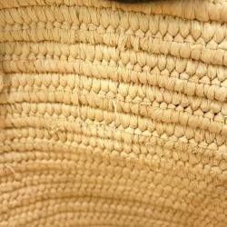 Loewe Brown Small Raffia Elephant Basket Bag