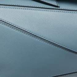 Loewe Light Blue Leather Small Puzzle Shoulder Bag