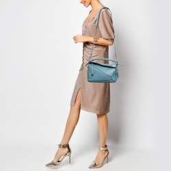 Loewe Light Blue Leather Small Puzzle Shoulder Bag