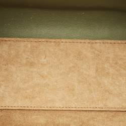 Pre Owned Loewe Military Green Jacquard Canvas and Leather Amazona 23 Bag