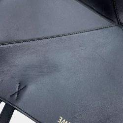 Loewe Puzzle Fold Tote Black Leather Size Medium
