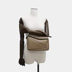 Loewe Puzzle Bag Beige Calf Leather Size Small