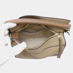 Loewe Puzzle Bag Beige Calf Leather Size Small