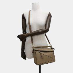 Loewe Puzzle Bag Beige Calf Leather Size Small