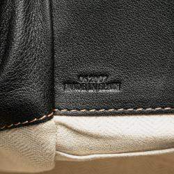 Loewe White Mini Leather and Canvas Hammock Bag