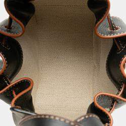 Loewe White Mini Leather and Canvas Hammock Bag
