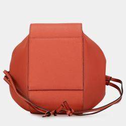 Loewe Orange Small Leather Hammock Satchel