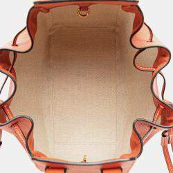 Loewe Orange Small Leather Hammock Satchel