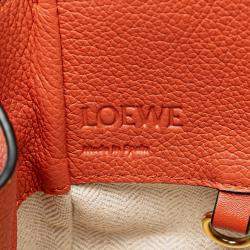 Loewe Orange Small Leather Hammock Satchel
