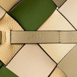 Loewe Beige Brown Small Woven Leather The Surplus Collection Basket Bag