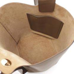 Loewe Pebble Medium Brown Leather Bucket Bag 