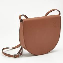 Loewe Brown Leather Heel Duo Convertible Belt Bag