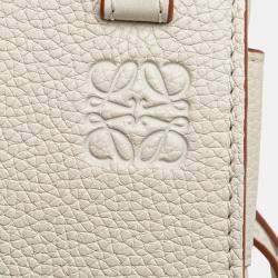 Loewe White Mini Grained Calfskin Hammock Bag