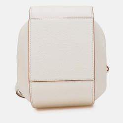 Loewe White Mini Grained Calfskin Hammock Bag