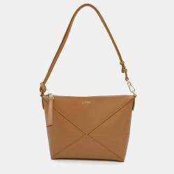 Loewe Puzzlefold Pouch Warm Dessert Shiny Nava Calf Leather
