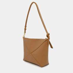 Loewe Puzzlefold Pouch Warm Dessert Shiny Nava Calf Leather