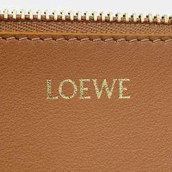 Loewe Puzzlefold Pouch Warm Dessert Shiny Nava Calf Leather