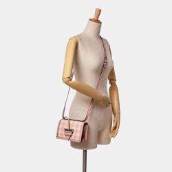 Loewe Pink Small Leather Gingham Barcelona Crossbody Shoulder Bag