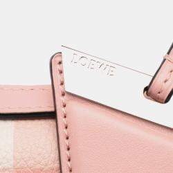 Loewe Pink Small Leather Gingham Barcelona Crossbody Shoulder Bag