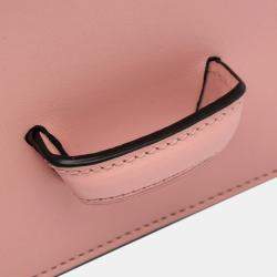 Loewe Pink Small Leather Gingham Barcelona Crossbody Shoulder Bag