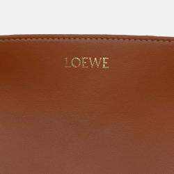 Loewe Brown Medium Shiny Calfskin Puzzle Fold Tote