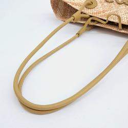 Loewe Gold Raffia Anagram Basket Small Bag