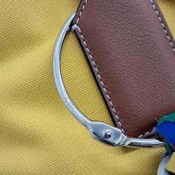 Loewe Brown Yellow Canvas and Leather Loewe Brown Yellow Fabric tote bag