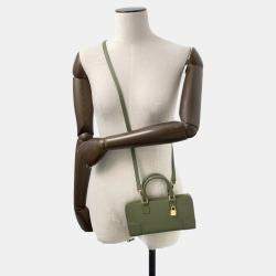 Loewe Amazona Green Leather Shoulder Bag