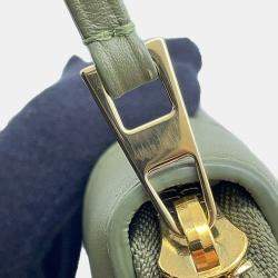 Loewe Amazona Green Leather Shoulder Bag