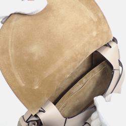 Loewe Shoulder Bag Gate Dual Small Sand Beige Soft Calf Jacquard Leather