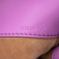 Loewe Purple Shiny Calfskin Paseo Satchel