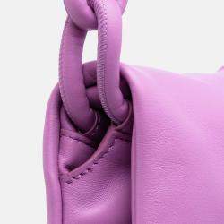 Loewe Purple Shiny Calfskin Paseo Satchel