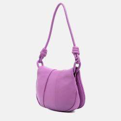 Loewe Purple Shiny Calfskin Paseo Satchel