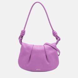 Loewe Purple Shiny Calfskin Paseo Satchel