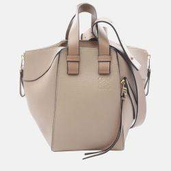 Loewe Beige Soft Grained Calfskin Compact Hammock Bag