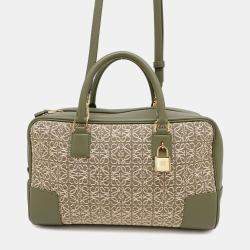 Loewe Amazonas Green Canvas Leather Size 28