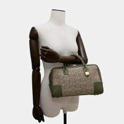 Loewe Amazonas Green Canvas Leather Size 28