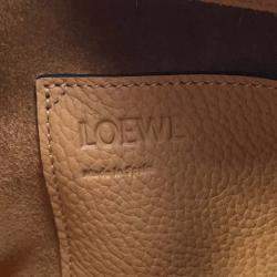 Loewe Balloon 2Way Handbag Brown Leather Size Medium