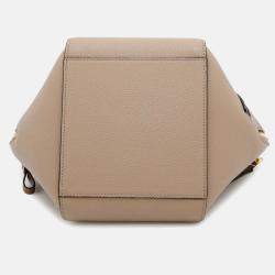 Loewe Hammock Compact Beige/Brown Leather Hand Bag