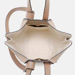 Loewe Hammock Compact Beige/Brown Leather Hand Bag
