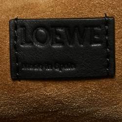 مملوكة مسبقًا حقيبة كلاتش لويفي فلامنكو جلد سوداء متوسطة الحجم