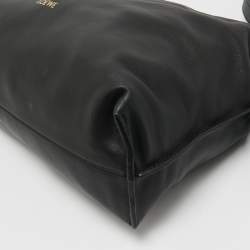 مملوكة مسبقًا حقيبة كلاتش لويفي فلامنكو جلد سوداء متوسطة الحجم