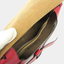 Pre Owned Loewe Gate Red Leather Shoulder Bag