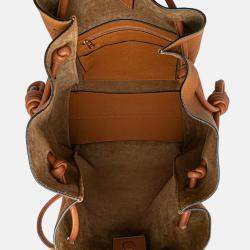 Pre Owned Loewe Brown Medium Leather Flamenco Knot Tote