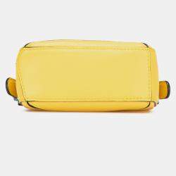 Pre Owned Loewe Yellow Nano Calfskin Puzzle Satchel