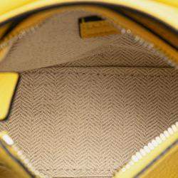 Pre Owned Loewe Yellow Nano Calfskin Puzzle Satchel