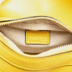 Pre Owned Loewe Yellow Nano Calfskin Puzzle Satchel
